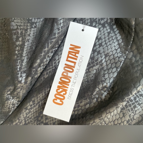 DRESS THE POPULATION Cosmopolitan Emmy jumpsuit Snakeskin xl - Picture 6 of 8